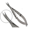 A2Z Scilab Spring Stitch Micro Scissors 4.5" Curved, Fenestrated Flat Handle A2Z-ZR553